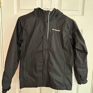 Boy’s Columbia Black Hooded Rain Jacket